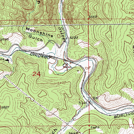 Topographic Map of Silver Creek, SD