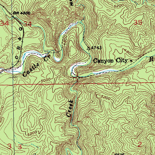 Topographic Map of Slate Creek, SD