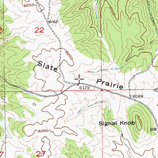 Topographic Map of Slate Prairie, SD