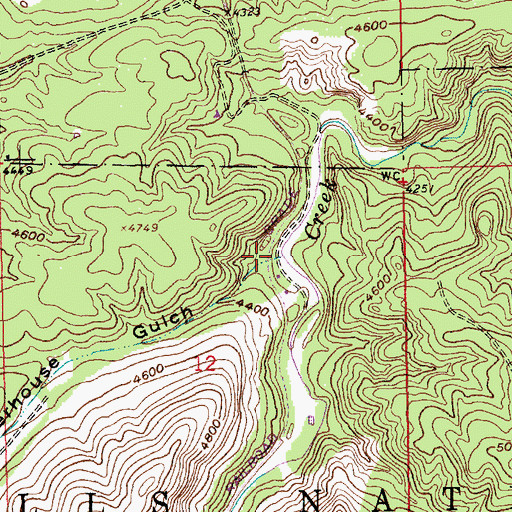 Topographic Map of Slaughterhouse Gulch, SD
