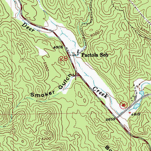 Topographic Map of Smoker Gulch, SD