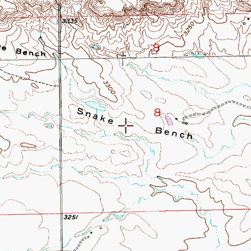 Topographic Map of Snake Bench, SD