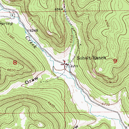 Topographic Map of Soholt Draw, SD