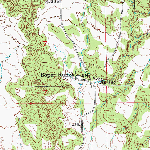 Topographic Map of Soper Ranch, SD