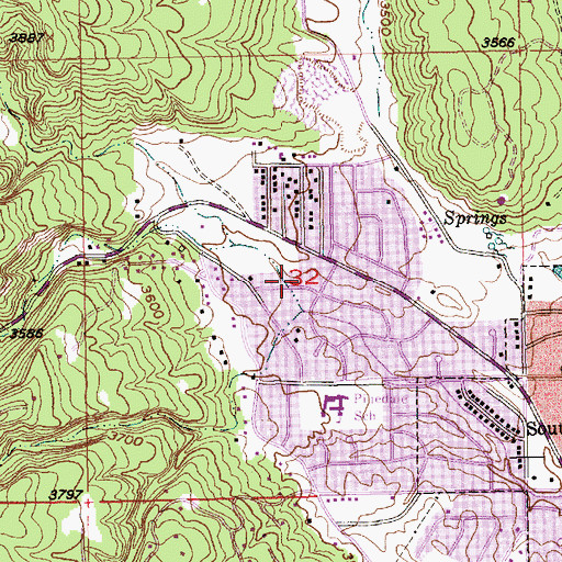 Topographic Map of South Canyon, SD