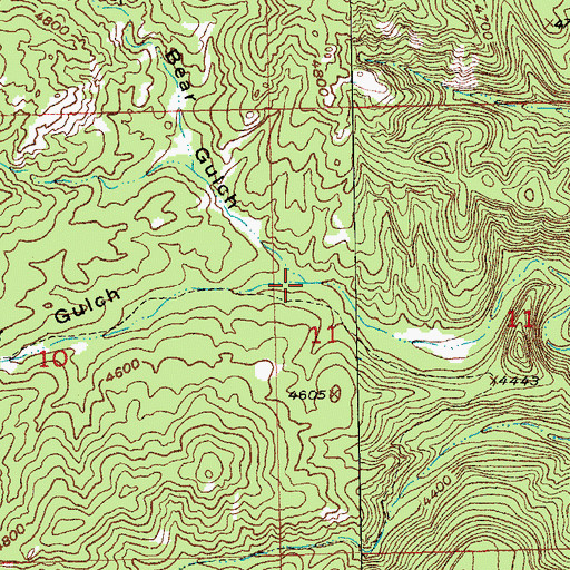 Topographic Map of South Fork Bear Gulch, SD