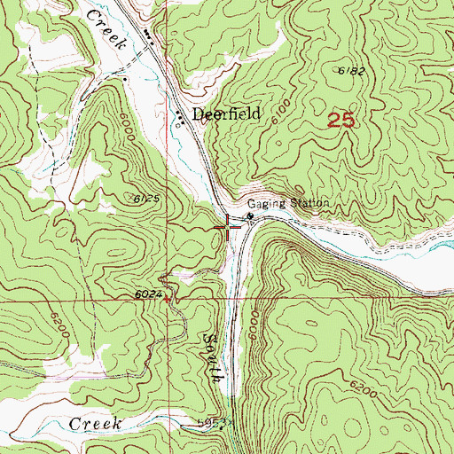 Topographic Map of South Fork Castle Creek, SD