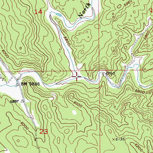 Topographic Map of South Fork French Creek, SD