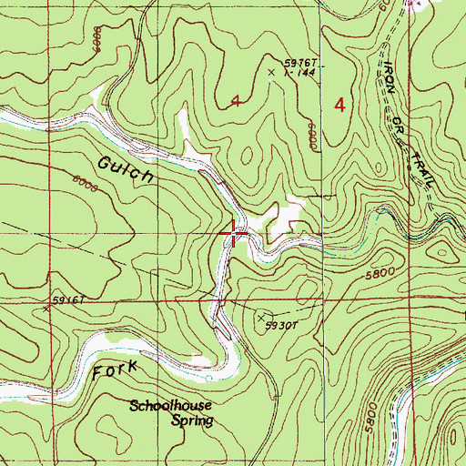 Topographic Map of South Fork Schoolhouse Gulch, SD