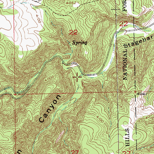 Topographic Map of South Stagebarn Canyon, SD
