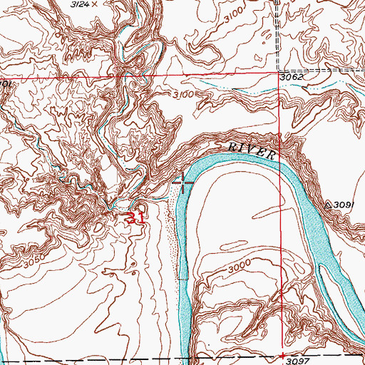 Topographic Map of Spring Creek, SD