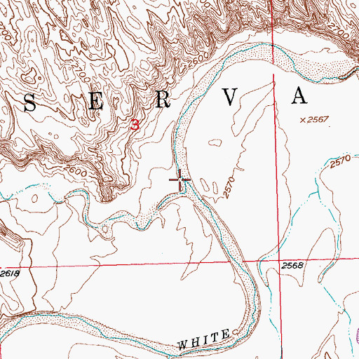Topographic Map of Spring Creek, SD