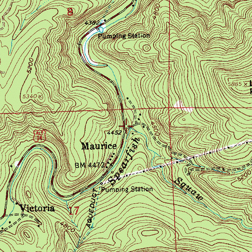Topographic Map of Cleopatra Creek, SD