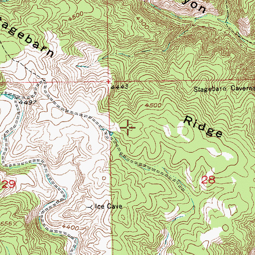 Topographic Map of Stagebarn Ridge, SD