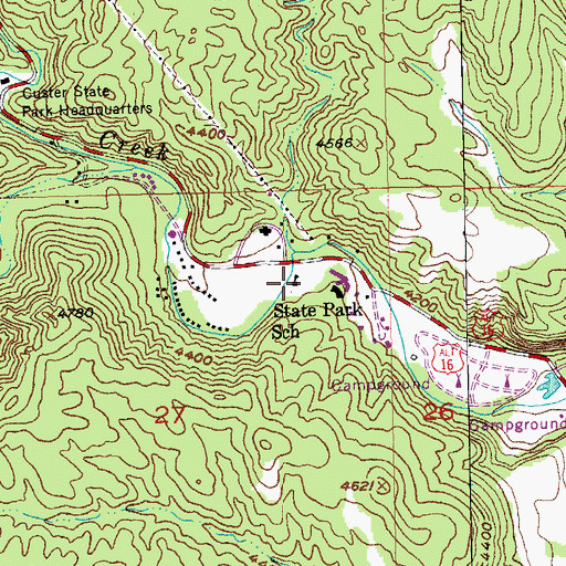 Topographic Map of State Park School, SD