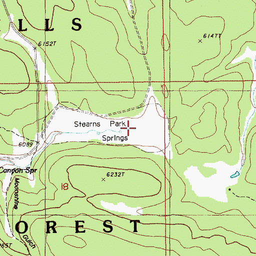Topographic Map of Stearns Park, SD