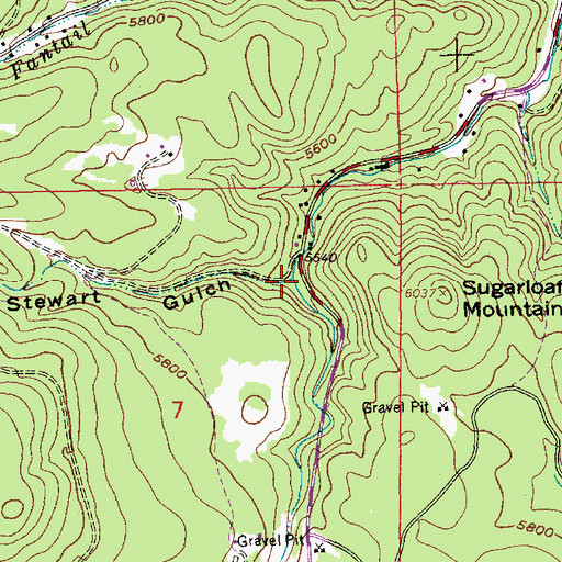 Topographic Map of Stewart Gulch, SD