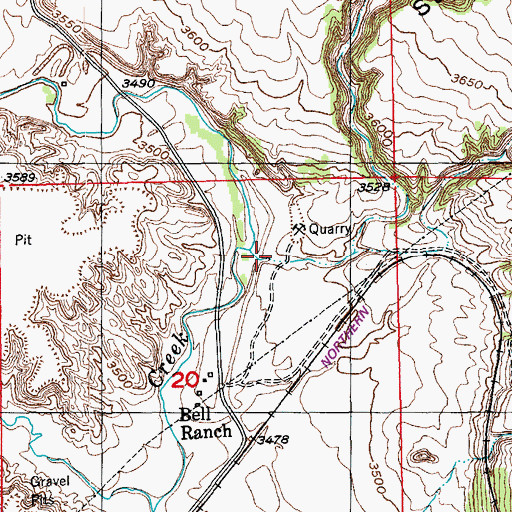 Topographic Map of Stone Quarry Canyon, SD