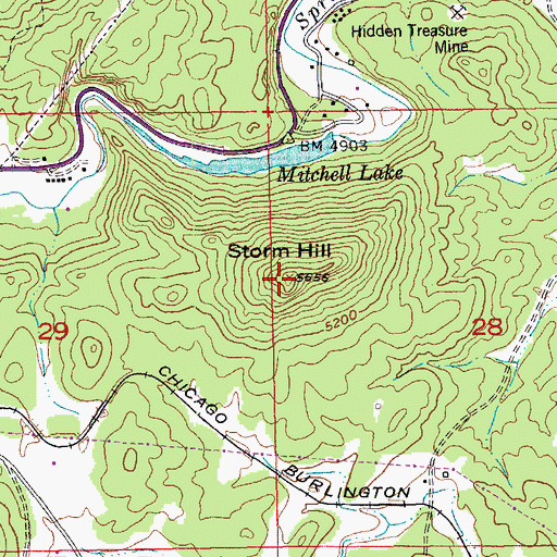 Topographic Map of Storm Hill, SD