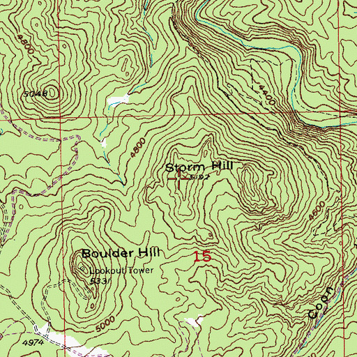 Topographic Map of Storm Hill, SD