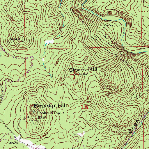 Topographic Map of Storm Hill, SD