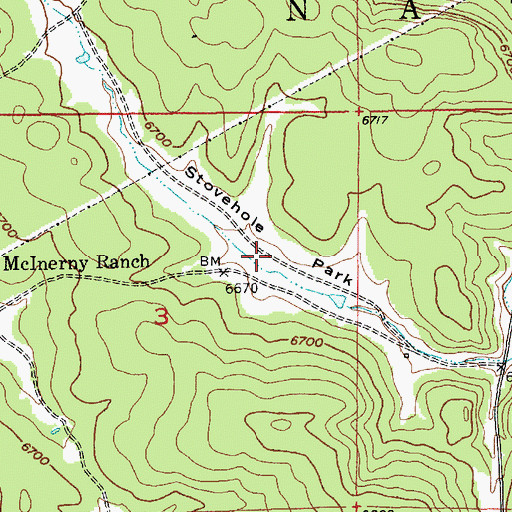 Topographic Map of Stovehole Park, SD