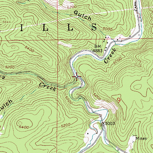 Topographic Map of Strawberry Creek, SD