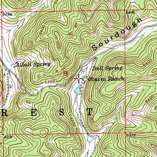 Topographic Map of Sturm Ranch, SD