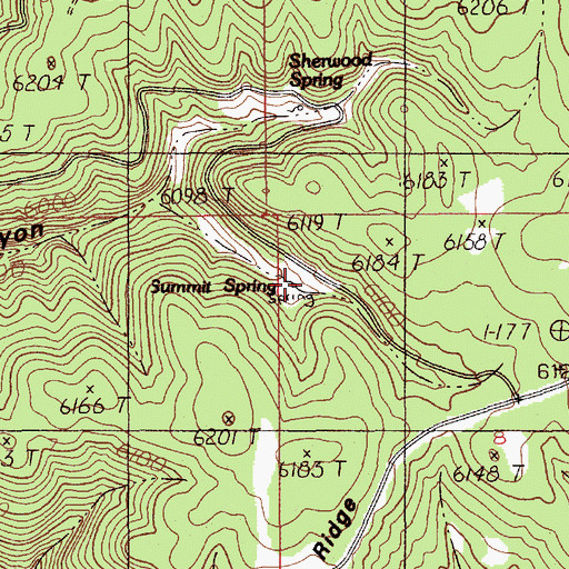 Topographic Map of Summit Spring, SD