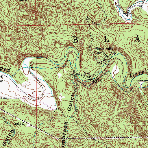 Topographic Map of Tamarack Gulch, SD