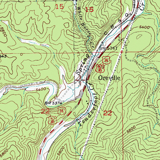 Topographic Map of Tenderfoot Creek, SD