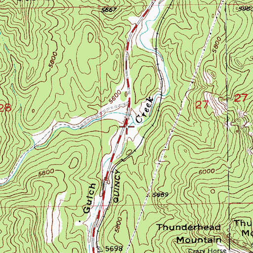Topographic Map of Tenderfoot Gulch, SD