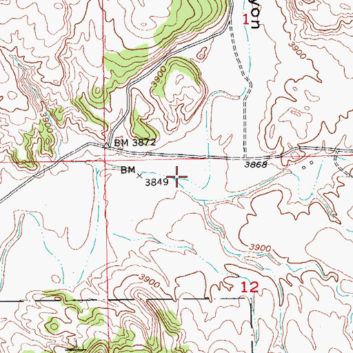Topographic Map of Tepee Canyon, SD