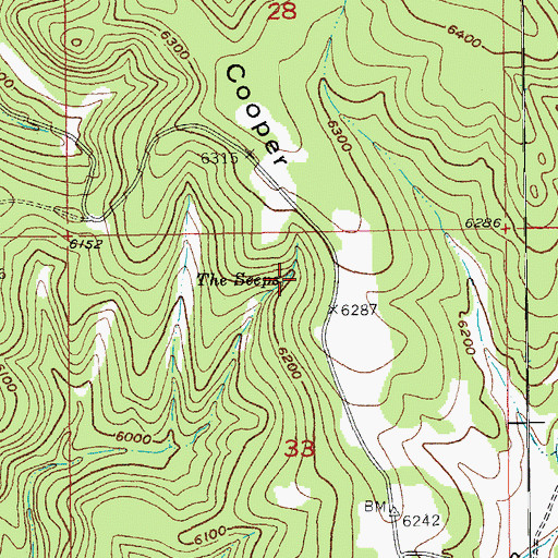Topographic Map of The Seeps, SD