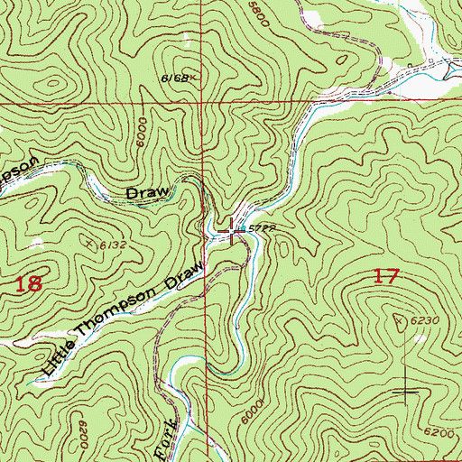 Topographic Map of Thompson Draw, SD