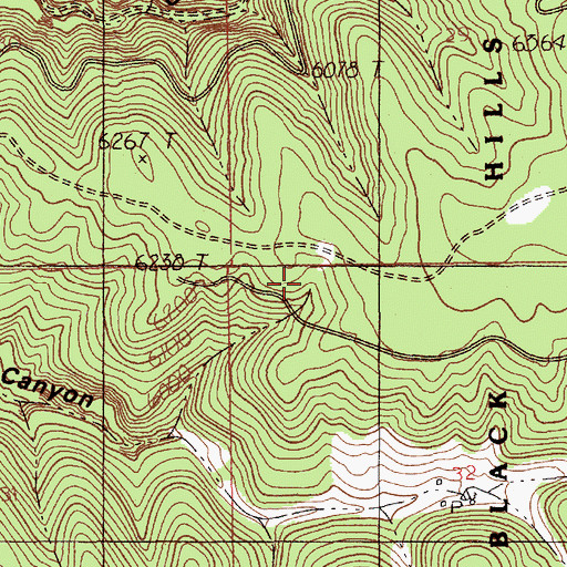 Topographic Map of Thomson-Kinney Divide, SD