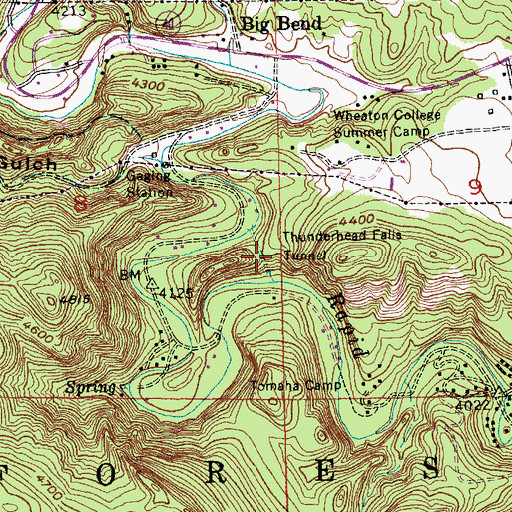 Topographic Map of Thunderhead Falls Tunnel, SD