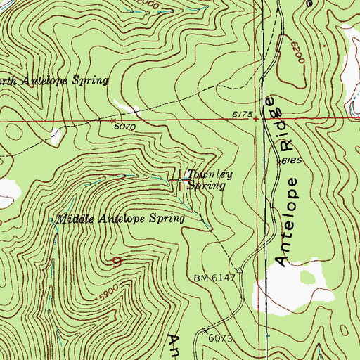 Topographic Map of Townley Spring, SD