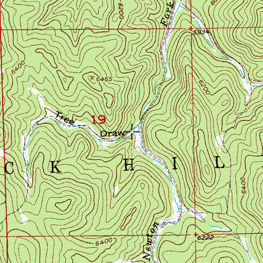 Topographic Map of Tree Draw, SD