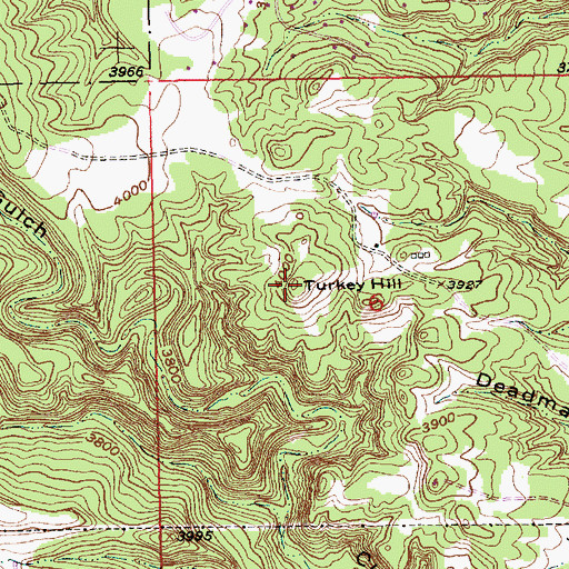 Topographic Map of Turkey Hill, SD