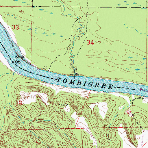 Topographic Map of Salt Creek, AL