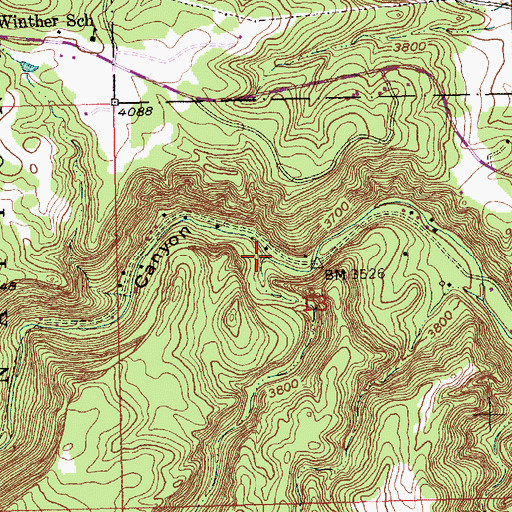 Topographic Map of Victoria Creek, SD
