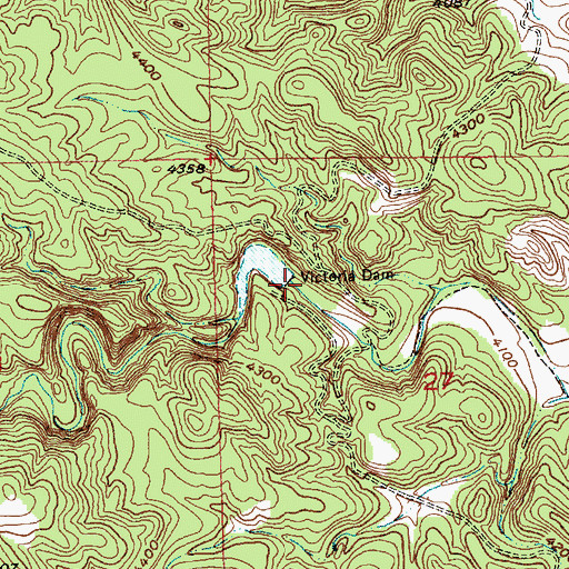 Topographic Map of Victoria Dam, SD