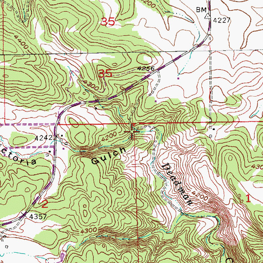 Topographic Map of Victoria Gulch, SD