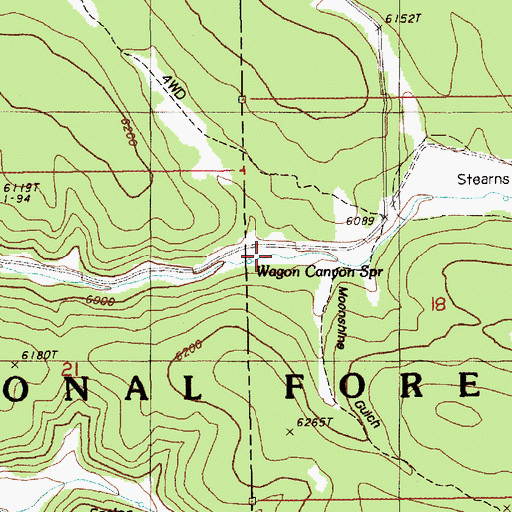 Topographic Map of Wagon Canyon Spring, SD