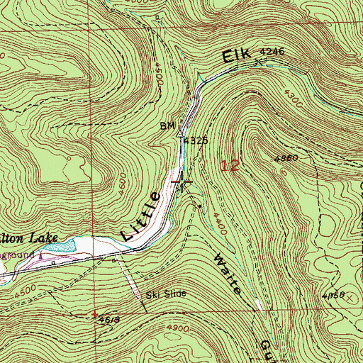 Topographic Map of Waite Gulch, SD