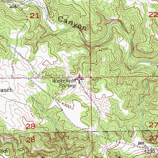 Topographic Map of Wakefield Spring, SD