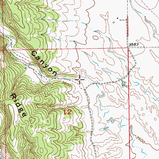 Topographic Map of Walt Smith Canyon, SD