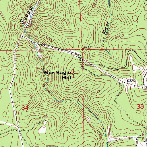 Topographic Map of War Eagle Hill, SD