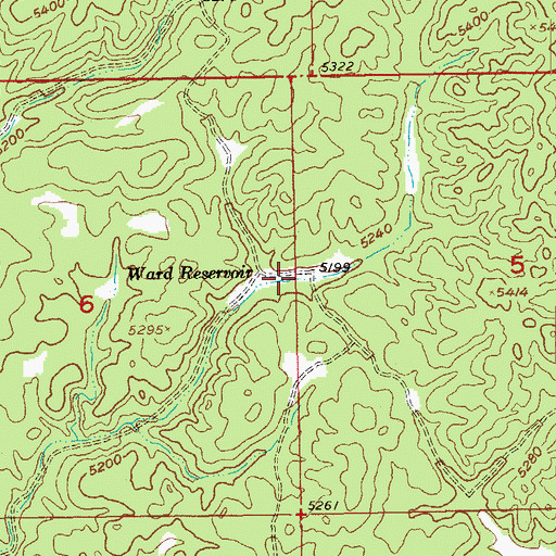 Topographic Map of Ward Reservoir, SD